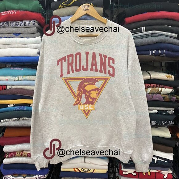 Vintage USC University of Southern California Mascot USC Trojans Football Shirt - Picture 1 of 2